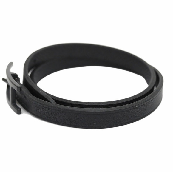 HERMES Leather Bracelet Biapi Double Tour Black So H010700CHAA Size T5 Men's - Picture 2 of 9